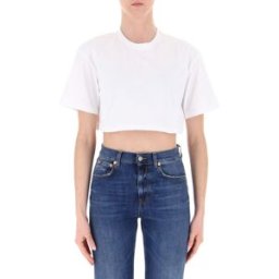DONDUP T-shirt cropped BIANCO M