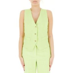 VICOLO Gilet misto viscosa VERDE M
