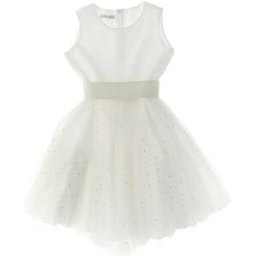 E.L.S.Y. Abito con tulle BIANCO 44