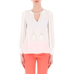 LIU JO Blusa con piume BIANCO 40