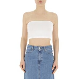 VICOLO Top a fascia BIANCO UNI