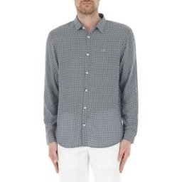 Armani Exchange Camicia in viscosa BLU M