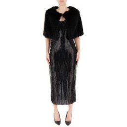 RINASCIMENTO Cappa finta pelliccia NERO L