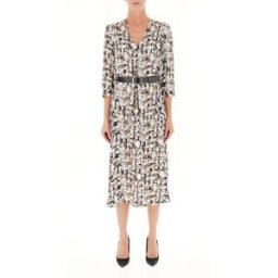 LIU JO Abito con cintura LIU JEANS MARRONE 44