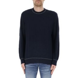 Armani Exchange Maglia cotone-lino BLU S