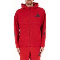 Adidas Felpa con cappuccio ROSSO L