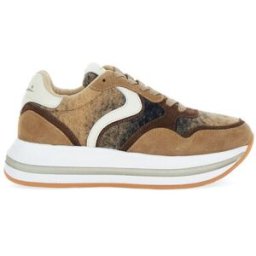 Voile blanche Sneakers inserti pelle MARRONE 41