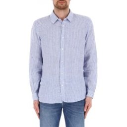 Guess Camicia in lino BLU L