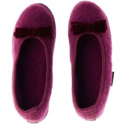 Haflinger Pantofole con fiocco VIOLA 38