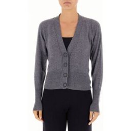SOLOTRE Cardigan in lana GRIGIO 2