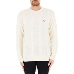 Fred Perry Maglione trecce girocollo BURRO XL