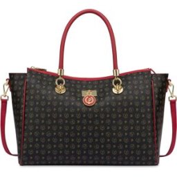 Borsa doppio manico Heritage Logo Classic NERO/LACCA, one_size, Pollini one_size