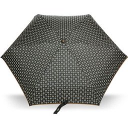 Ombrello mini Heritage Logo Classic NERO/MARRONE, one_size, Pollini one_size