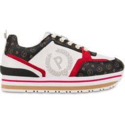 Sneakers in vitello Heritage Forever NERO/ROSSO/BIANCO, 38, Pollini 38