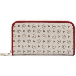 Portafoglio zip around Heritage Logo Classic AVORIO/LACCA, one_size, Pollini one_size