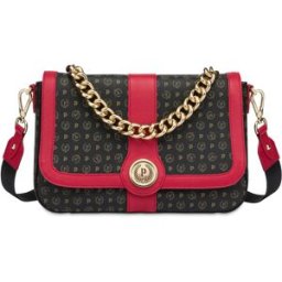 Borsa a spalla Heritage Logo Classic NERO/LACCA, one_size, Pollini one_size