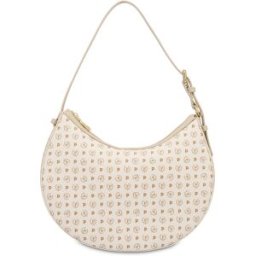 Hobo bag in PVC Heritage Logo Classic AVORIO/GHIACCIO, one_size, Pollini one_size