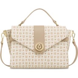 Borsa a mano strutturata Heritage Logo Classic AVORIO/GHIACCIO, one_size, Pollini one_size