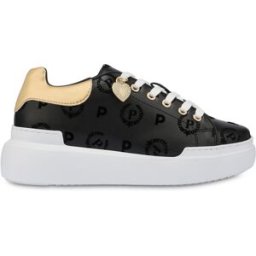Sneakers con charm Heritage Flock NERO/NERO, 37, Pollini 37