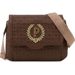 Borsa a tracolla Heritage Logo Embossed MARRONE, one_size, Pollini one_size