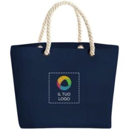 VistaPrint Borsa shopper da spiaggia in cotone Nautical Westford Mill®