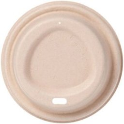 VistaPrint Coperchi per bicchieri in bagassa con foro per bere, Ø 80 mm – beige – 1000 pz.