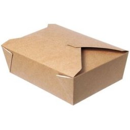 VistaPrint Scatole portapranzo pieghevoli da 1600 ml – 200 x 140 x 65 mm – marroni – 200 pz.