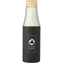 VistaPrint Borraccia termica sottovuoto in rame con coperchio in bambù Hulan, 540 ml