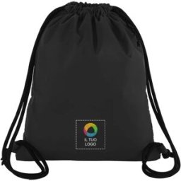 VistaPrint Borsa con cordoncino catarifrangente riciclata BagBase® da 15 litri