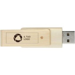 VistaPrint Chiavetta USB in bambù a rotazione, 8 GB
