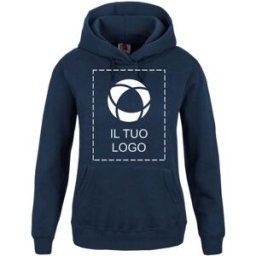 VistaPrint Felpa da donna classica con cappuccio e stampa monocolore Fruit of the Loom®