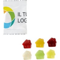 VistaPrint Caramelle gommose alla frutta a forma di casa - 250 pezzi