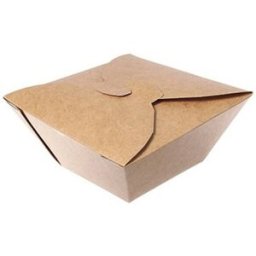 VistaPrint Scatole portapranzo pieghevoli da 1000 ml – 170 x 170 x 70 mm – marroni – 200 pz.