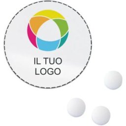 VistaPrint Pastiglie di menta senza zucchero con barattolo rotondo piccolo, 150 pezzi