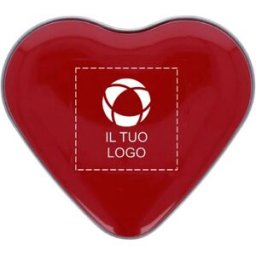 VistaPrint Scatola di latta a forma di cuore con caramelle