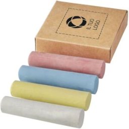 VistaPrint Set di 4 gessetti con scatola beige Bullet™