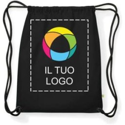 VistaPrint Zaino a sacca in cotone biologico Westford Mill EarthAware®, 13 L