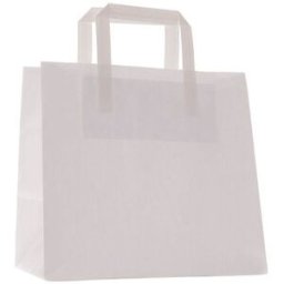 VistaPrint Sacchetti di carta per asporto – 310 x 218 x 240 mm – bianchi – 250 pz.