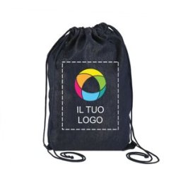 VistaPrint Borsa a sacca in denim Sol's® Chill, 8 litri