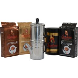 MOKA NAPOLETANA 3 TAZZE + KIT CAFFÈ MACINATO (4x250gr)