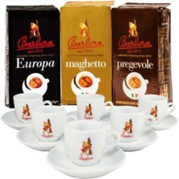 Caffè Macinato Maghetto, Pregevole, Europa (3x250g) + Set Tazzine Premium