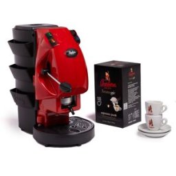 MACCHINA DA CAFFÈ FROG CON PORTA ACCESSORI + 18 CIALDE AROMAGIC + 2 TAZZINE