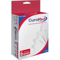 CURA FARMA Srl GARZA CURAMED 8X10CM 6PZ CAVAL