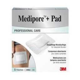 3M SOLVENTUM MEDIPORE+PAD MED 10X15CM 5PZ