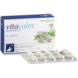 BIOS LINE SpA vitacalm - tutta notte - Bios Line - 30 compresse - Integratore alimentare che favorisce il rilassamento e il sonno