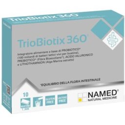 NAMED Srl Triobiotix 360 - Named - 10 bustine - Integratore alimentare a base di probiotici e prebiotici per favorire l'equilibrio della microflora intestinale