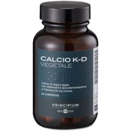 BIOS LINE SpA Principium Calcio K-D vegetale - Bios Line - 60 compresse - Integratore alimentare vegetale di Calcio, Vitamina K2 e Vitamina D3