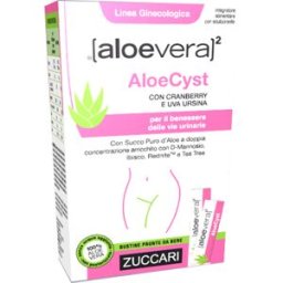 ZUCCARI Srl AloeCyst - Zuccari - 15 bustine da 10 ml - Integratore alimentare per il benessere delle vie urinarie, aiuta a contrastare le infiammazioni