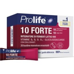 ZETA FARMACEUTICI Prolife 10 forte stickpack - Fermenti lattici vivi e vitamine - 20 bustine orosolubili