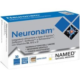 NAMED Srl Neuronam - Named - 30 compresse - Integratore alimentare che favorisce il benessere mentale e aiuta a combattere ansia e agitazione